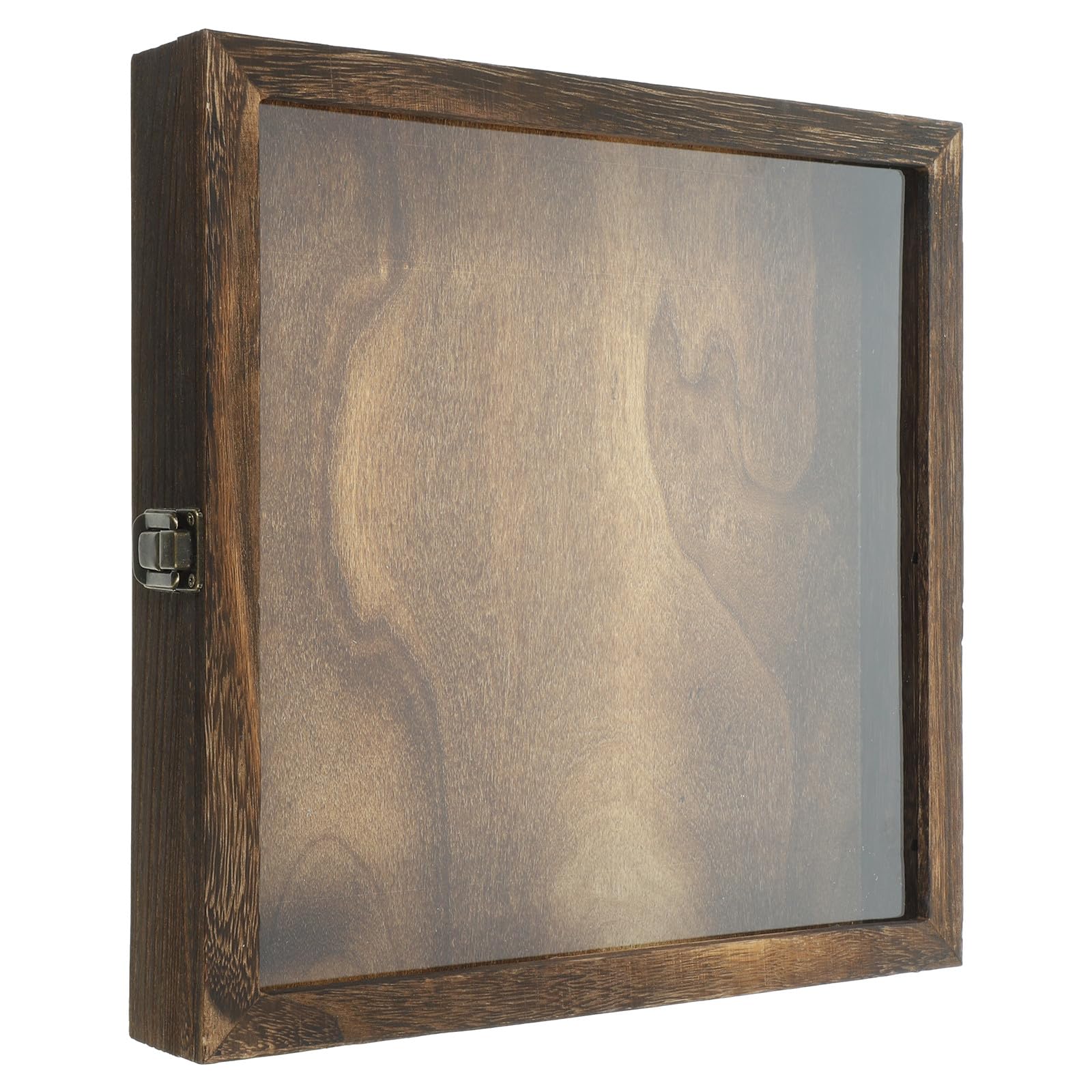 Sewroro Vitrina de Especímenes Antiguos de Madera Ventana Acrílica Retro