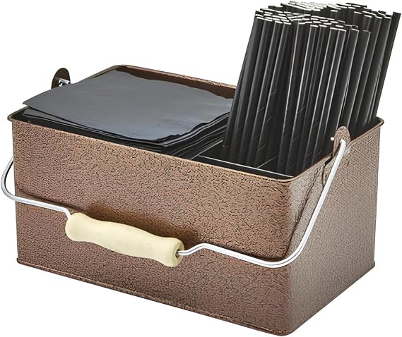 Genware Table Caddy Antique Copper 24.5 x 15.5 x 12.5cm, GSHTC2415C, Single