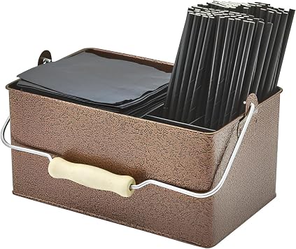 Genware Table Caddy Antique Copper 24.5 x 15.5 x 12.5cm, GSHTC2415C, Single
