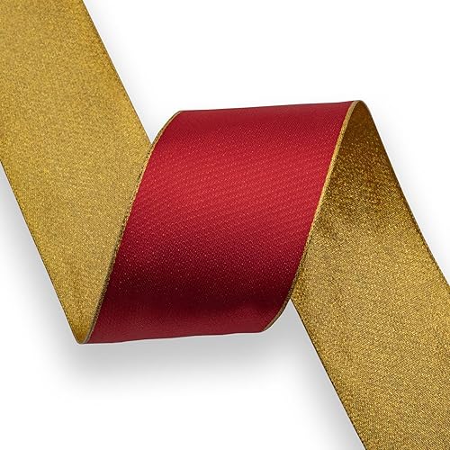 Miniatura 20 de Cinta de borde con alambre de múltiples lunares, carrete de 1-1/2 pulgadas, 10 metros (32.8 ft), verde con puntos de Navidad, uso para envolver