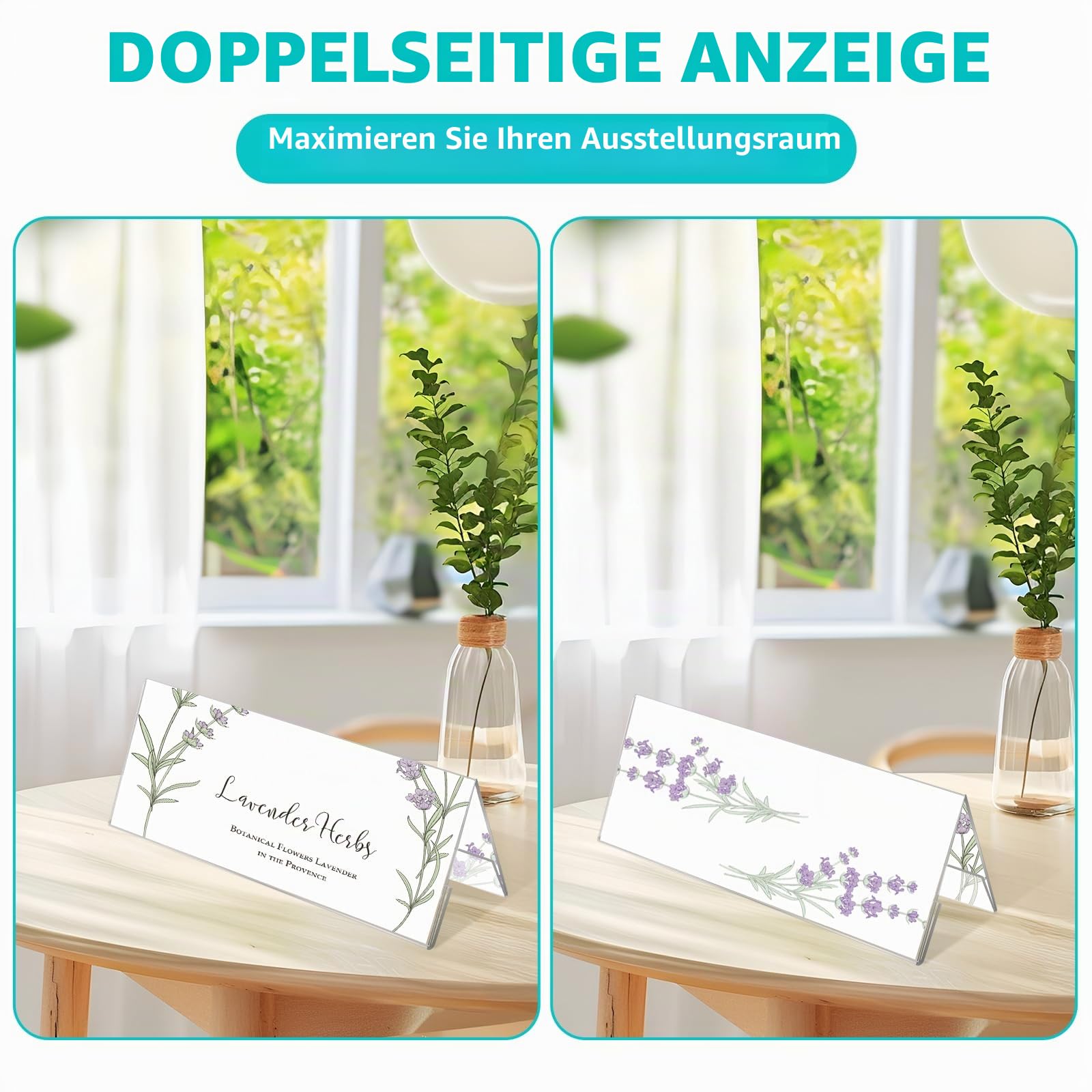 SWAWIS 20 Stück Acryl Namensschilder Tisch 30 x 10,5 cm 2 mm Stark