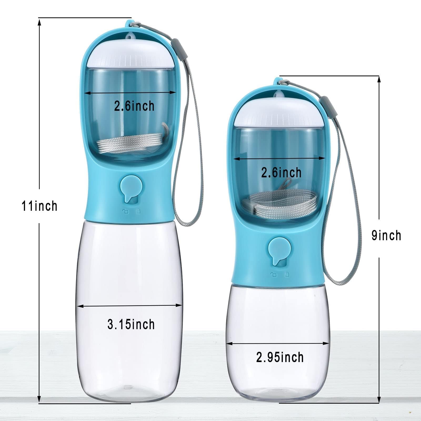 Cibaabo Dog Water Bottle with Food Container, Travel Puppy Water Bowl, Portable Pet Dispenser, Dog Gift Stuff Accessories Items, Puppy Essentials Necessities for Yorkie Cat Walking and Hiking