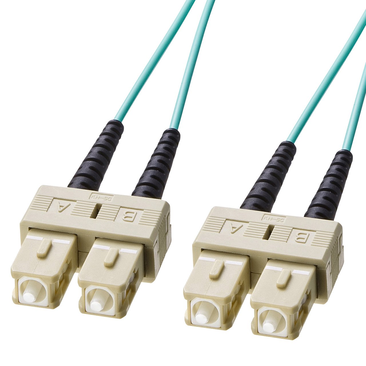 Sanwa Supply HKB-OM3SC-02L OM3 Fiber Optic Cable, SC Connector, 6.6 ft (2 m)