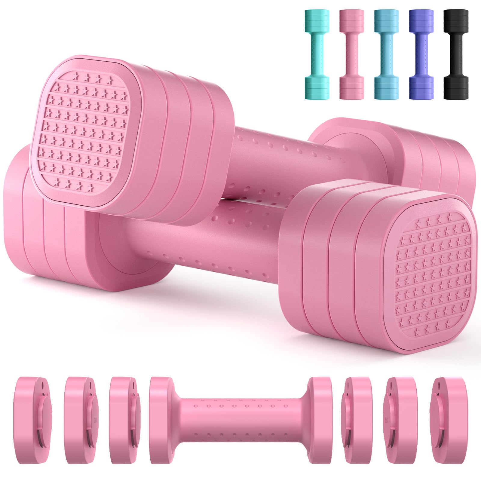 Amazon.com: Zempox Adjustable Dumbbell Set, 4 in 1 Free Weight