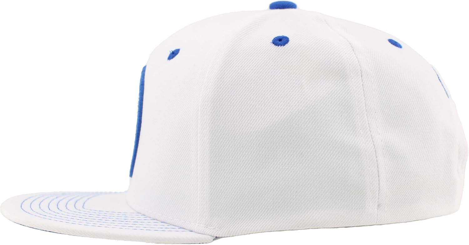 ZHATS NHL Unisex-Adult NHL Officially Licensed Adjustable Snapback Hat Flat Bill Z11 Pop White