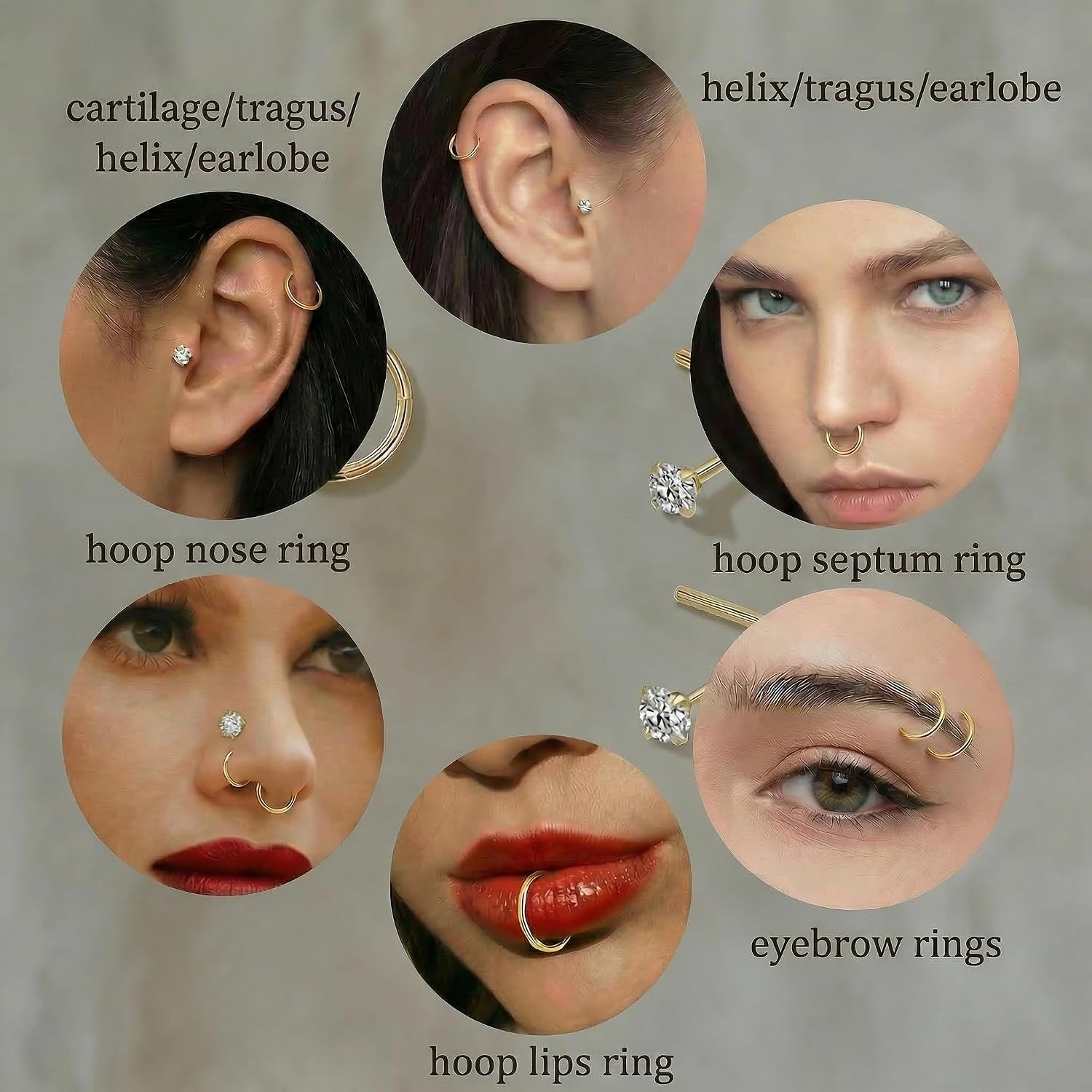 Staligue 18G Nose Ring Hoop 20G Nose Studs Sets for Women 316L Surgical Steel Nose Rings Hypoallergenic Hinged Nose Hoop L Shaped Nose Studs Piercing Jewelry