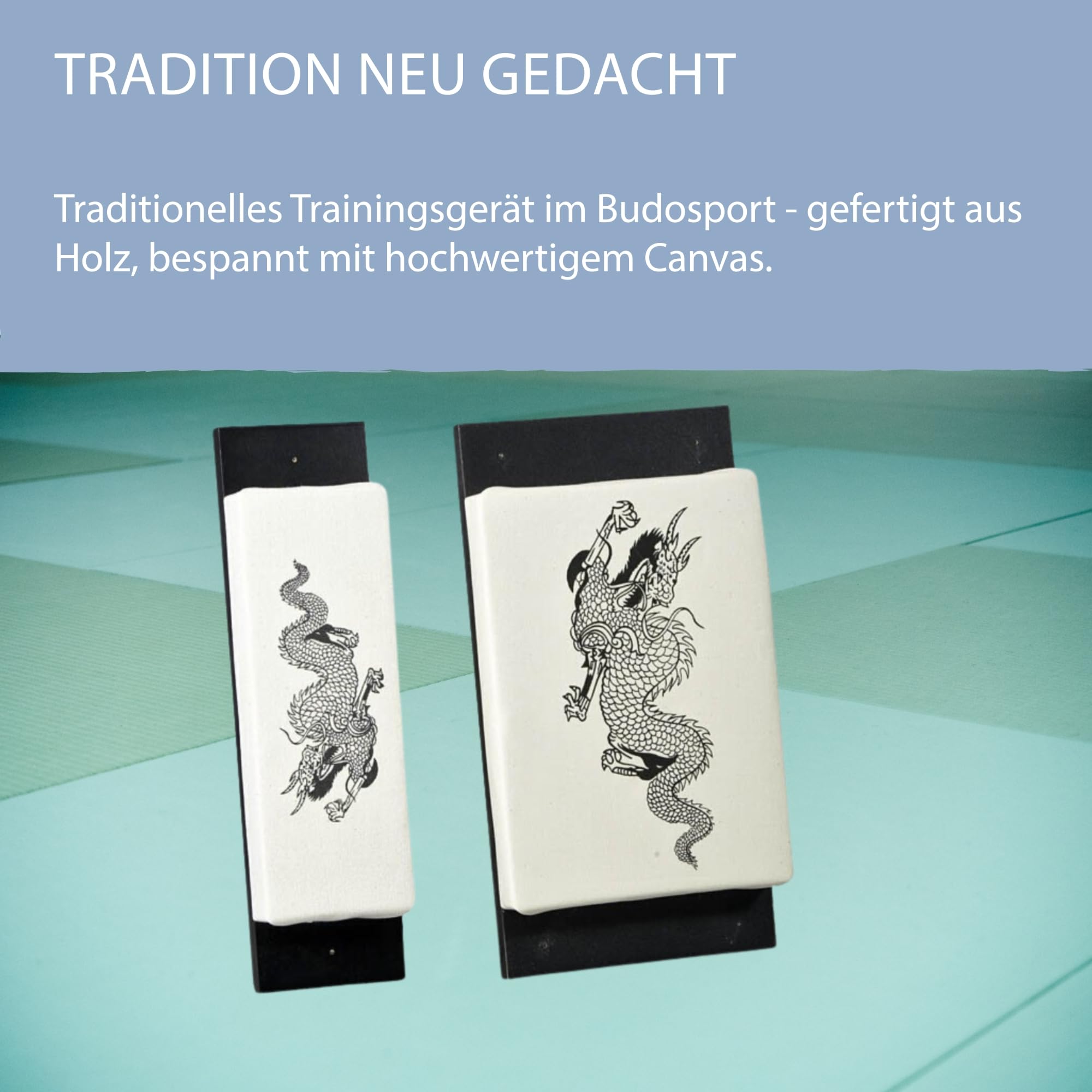 Ju-Sports Makiwara Canvas Schlagpolster Kampfsport 1 STK I Traditionelles Trainingsgerät im Budosport I Aus Holz I Für die Wand
