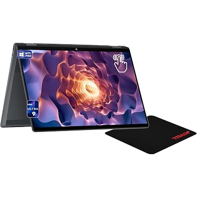 HP OmniBook X Flip Next Gen AI 16 Laptop, Intel Ultra 9-288V, 32 GB LPDDR5x RAM, 2 TB SSD PCIe, 16" 3K (2880x1800) Touchscreen, Intel Arc 140V, Backlit Keyboard, W11 Pro, Eclipse Gray+Traix Mousepad