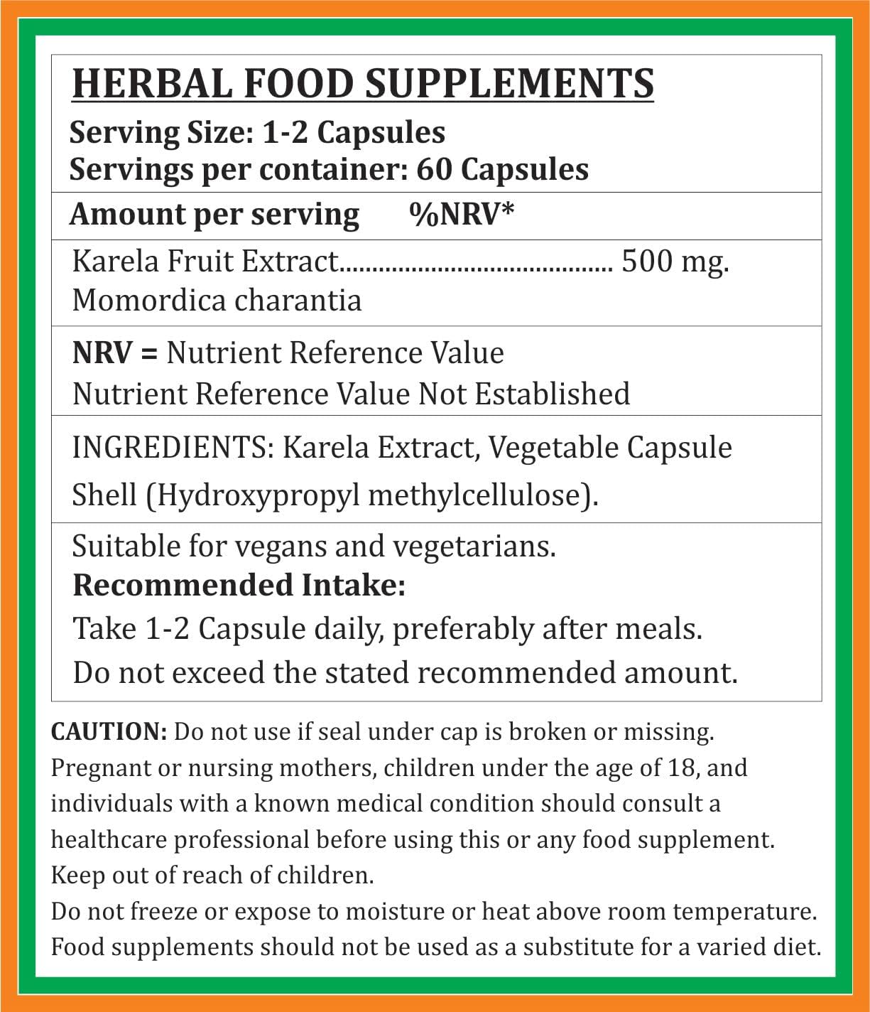 Bitter Melon Forte Capsules 500 mg. 60 Veg. Capsule | Karela (Momordica Charantia) Extract Capsules for Men and women | Ayurvedic Herbal Supplement/Remedies | 10:1 Forte (4 Bottles of 60 Capsules)