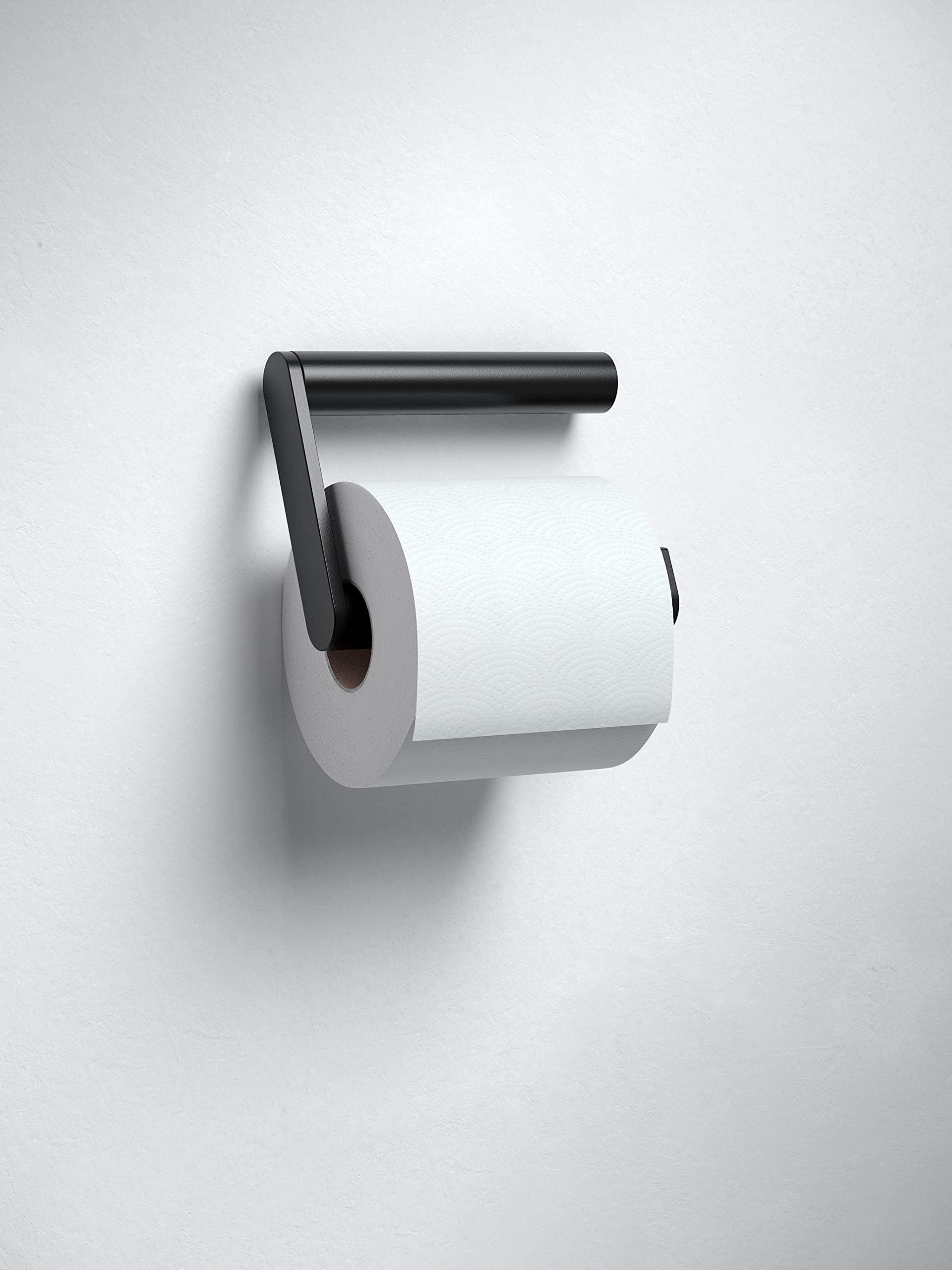 KEUCO Plan Set aus Toilettenpapierhalter und WC-Bürstengarnitur, schwarz | Made in Germany, inkl. Schrauben und Dübel, Bad-Accessoires zum Schrauben