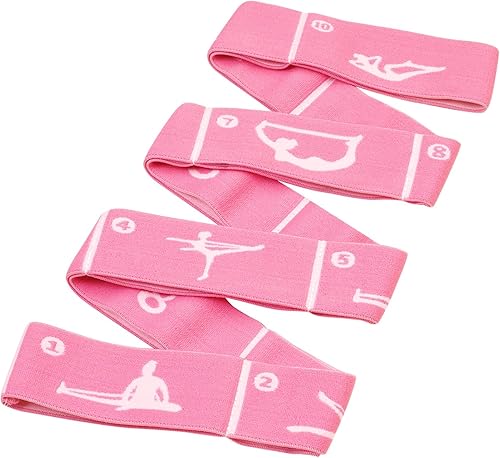 Miniatura 10 de Correa de yoga con bucles de 10/12 – Banda elástica multifuncional para pilates, danza, gimnasia, terapia física, entrenamiento de flexibilidad y