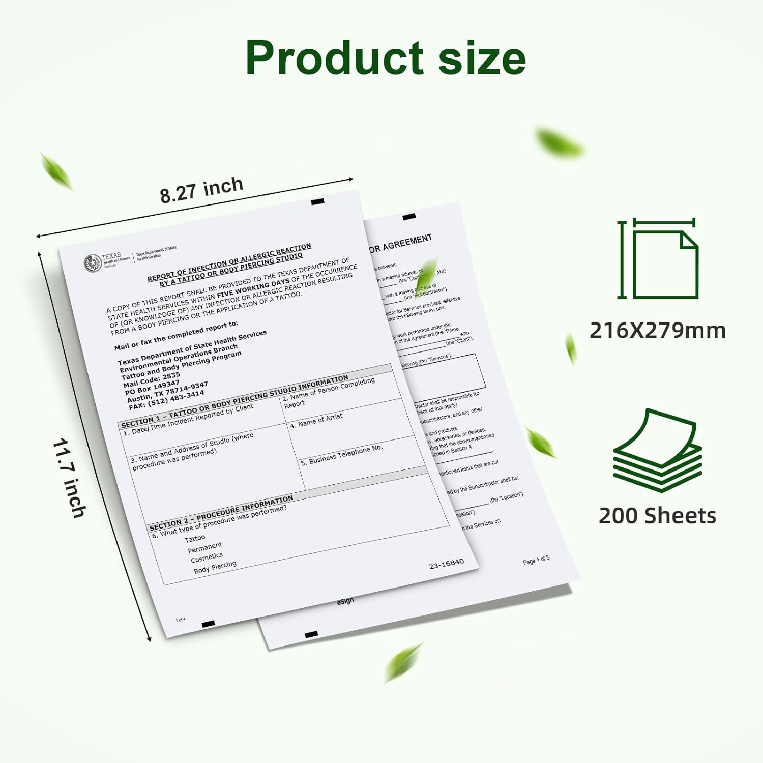 DOC Printer & 200Pcs Thermal Printer Paper