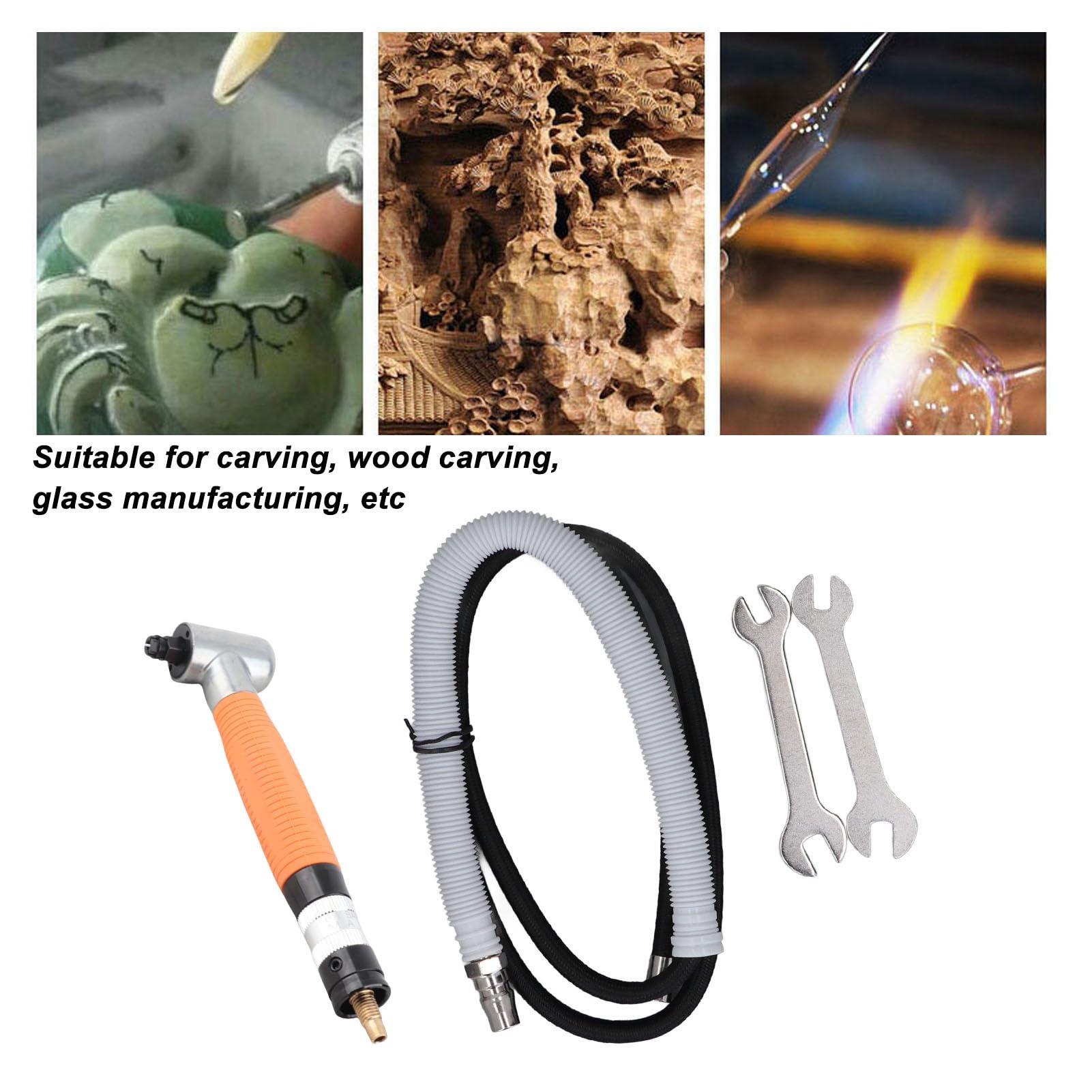 Smerigliatrice pneumatica ad angolo retto | Design a gomito a 90° per smerigliatura/smussatura/incisione accurate| Alta velocità compressa – smerigliatrice a gas con pinza da 3 mm, modello OW 095W