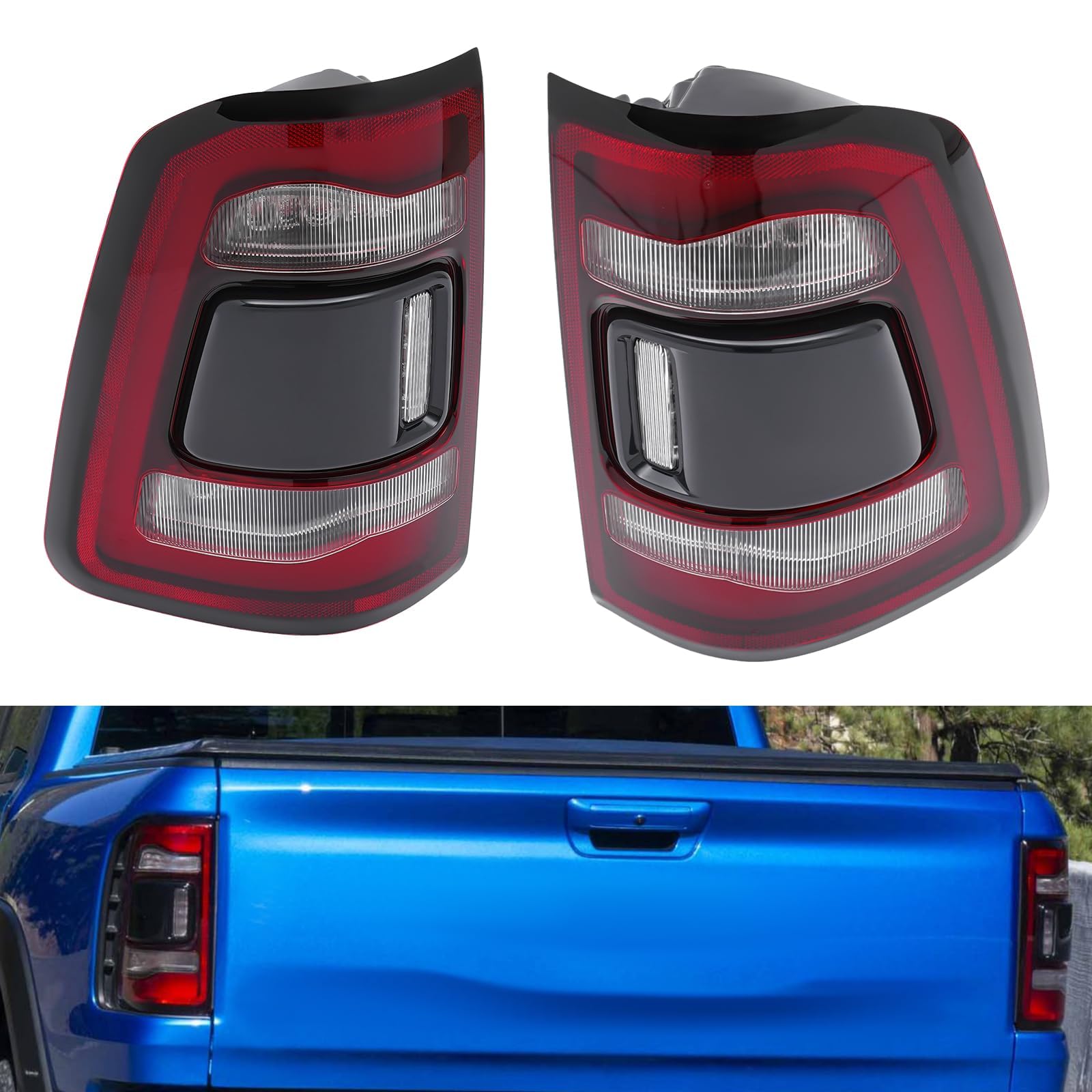 LED Tail Light Assembly w/Bulb for - 2021 ram 1500 tail light bulb