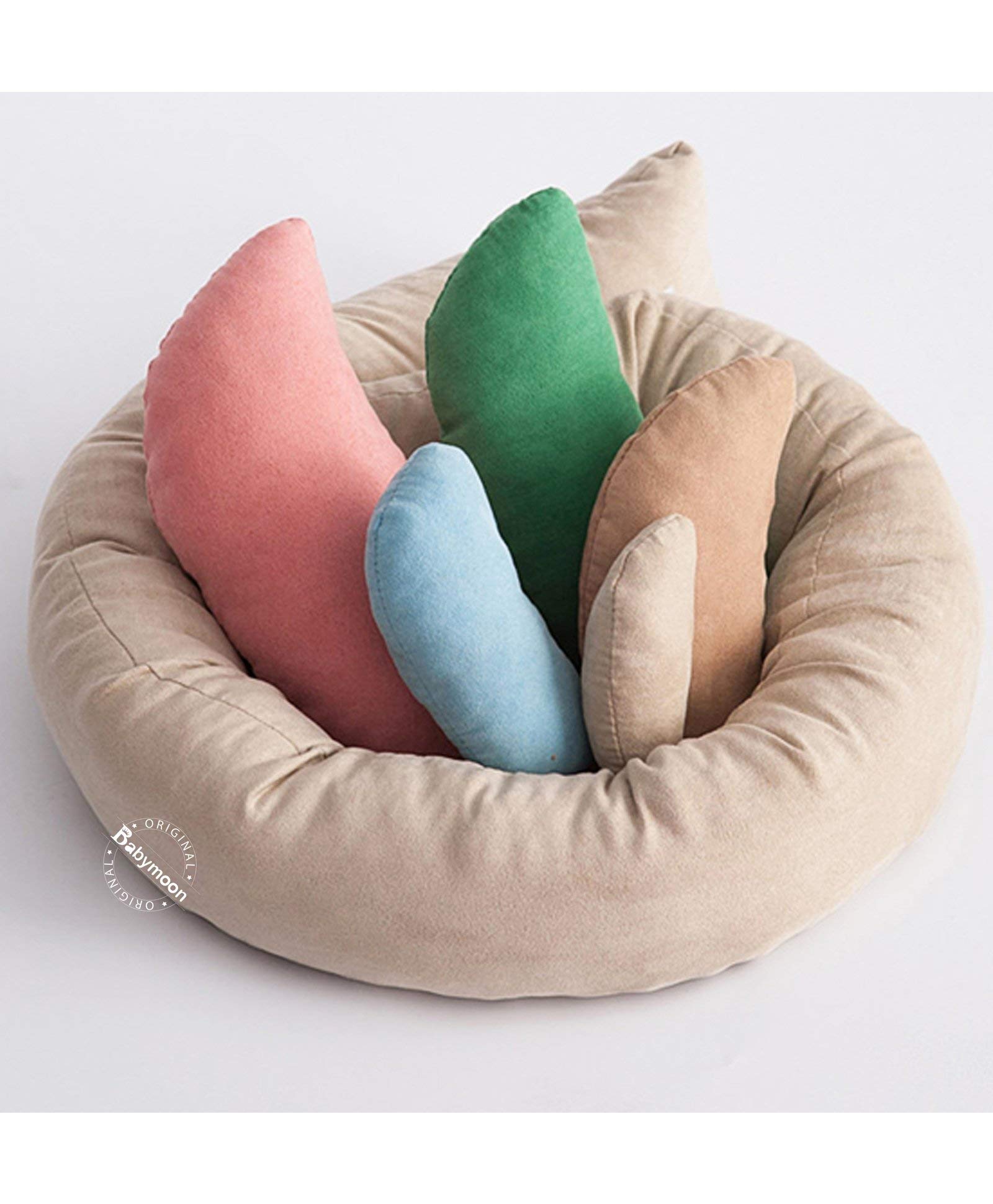BabyMoon Nest and Moon Posing Pillow Baby Photography Photoshoot Props Costumes Basket Filler - 6 Pieces
