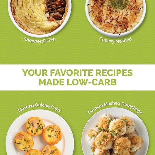 Miniatura 9 de Palmini - Puré de mantequilla y hierbas | Puré de palma bajo en carbohidratos y bajos en calorías | 0.23 oz de carbohidratos netos, 70 calorías por