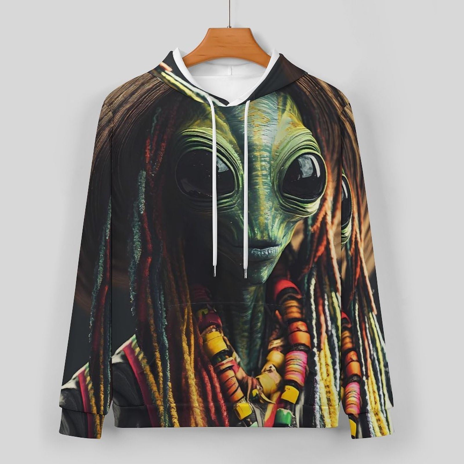 Aliens Reggae - Tuta da uomo alla moda, felpa con cappuccio e pantaloni da jogging, set completo per palestra e corsa