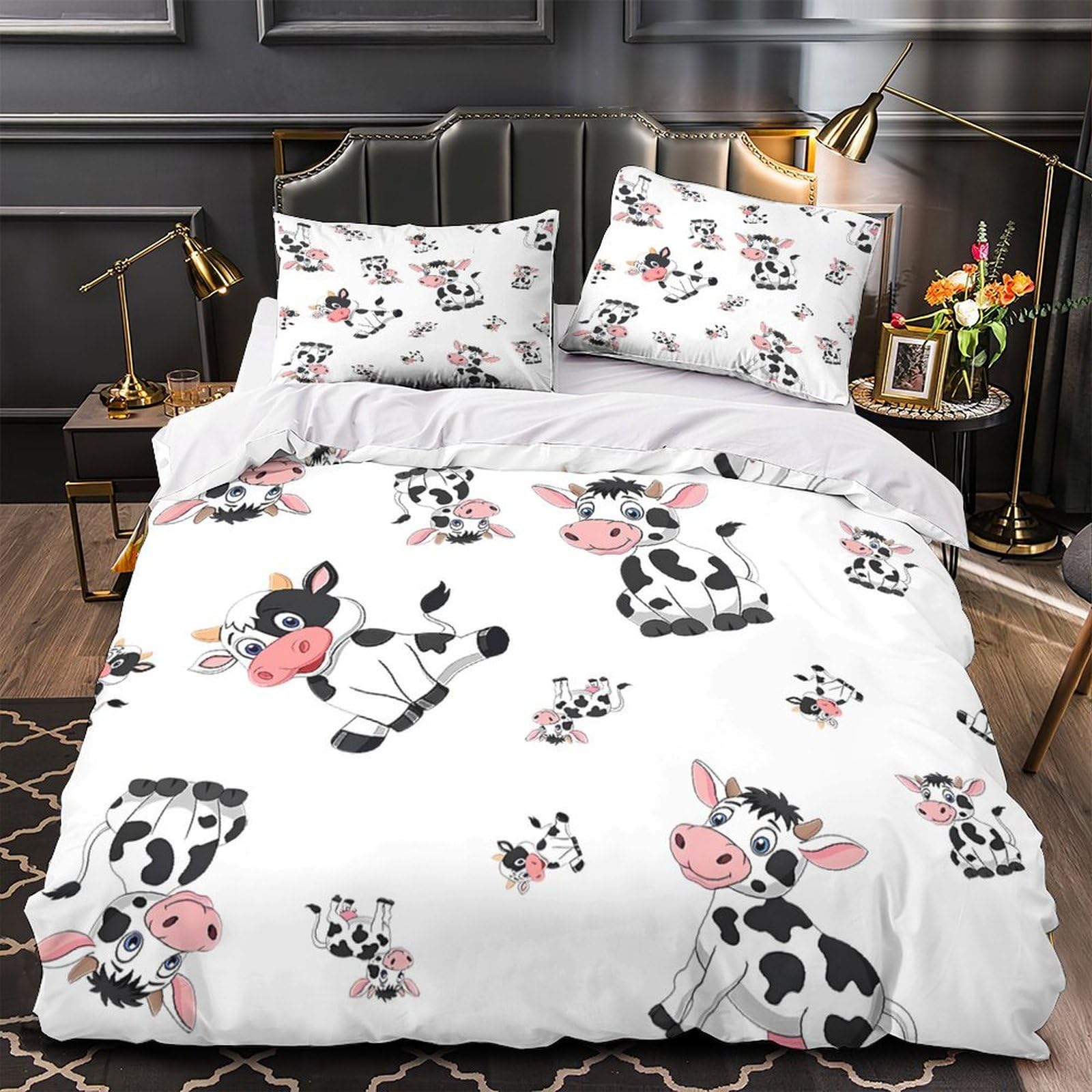 Housse de couette caniche adorable cadeau idéal pour lit double de fille