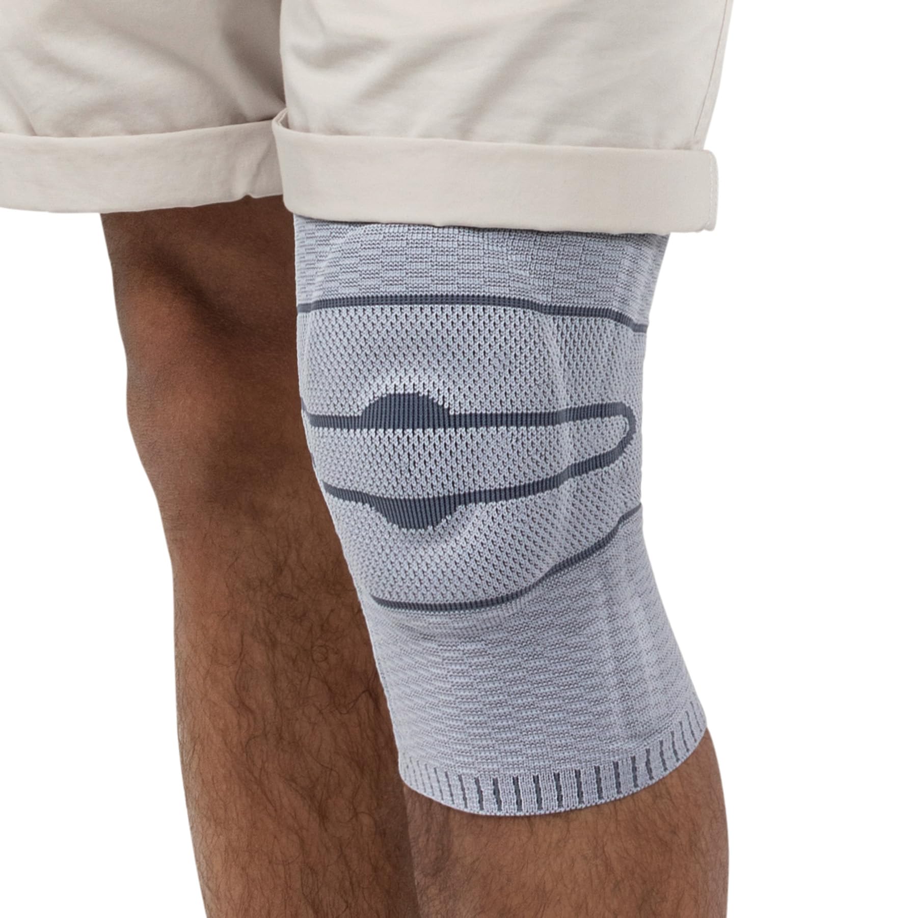 b:joynz Knee Support - Helps to Alleviate and Prevent Pain in the Knee During Everyday Activities - Grey, 7