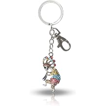 Kokopelli Bedazzled Bag Charm Keychain Crystal Keyring Southwest Sedona Souvenir Gift Purse Charm Colorful