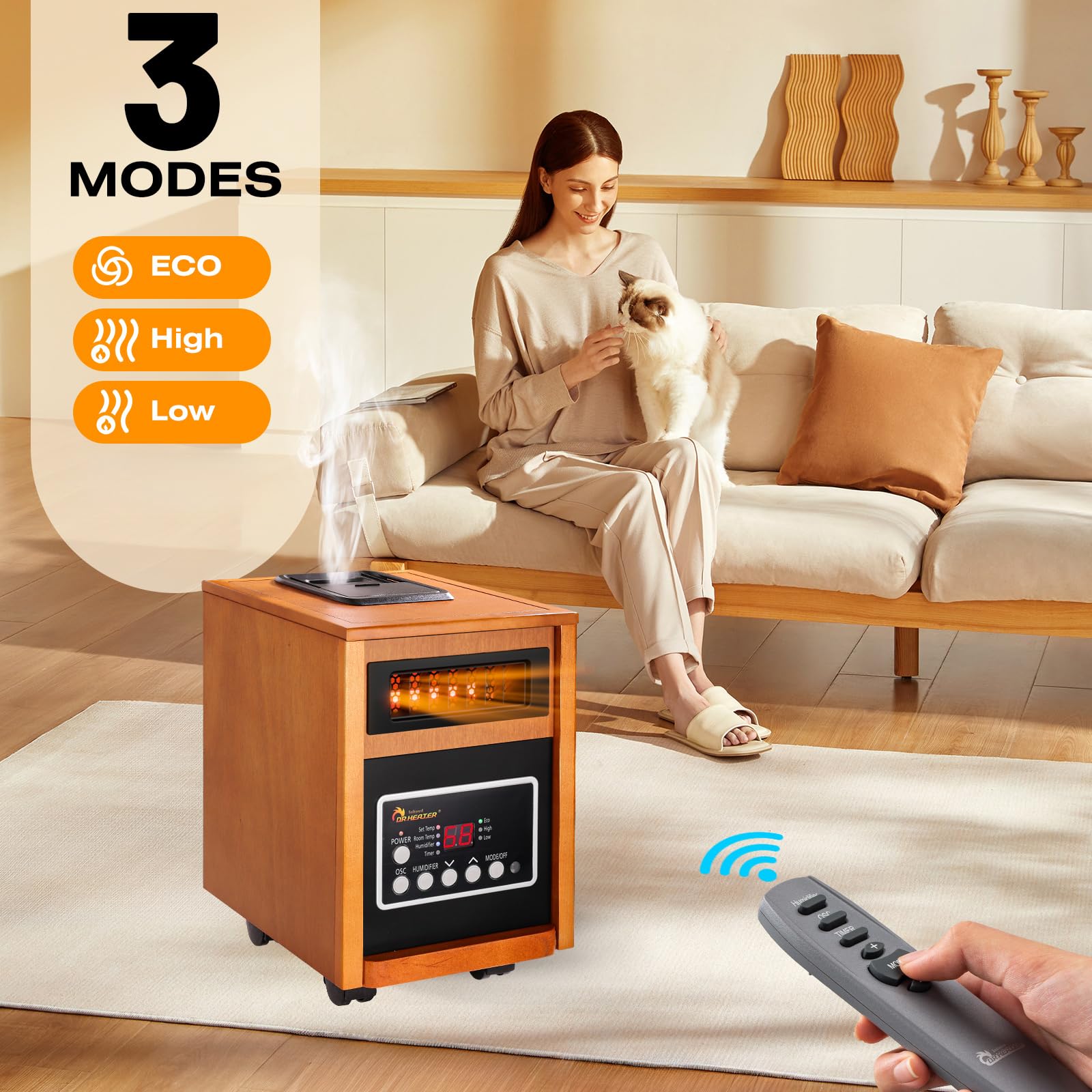 Amazon.com: DR. INFRARED HEATER DR-998, 1500W Dual Heating