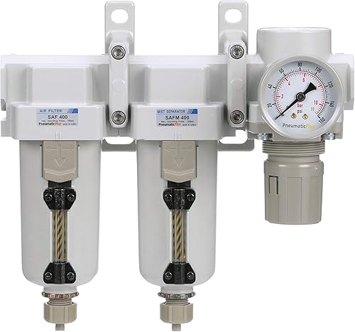 Miniatura 2 de PneumaticPlus SAU430-N06G-MEP Sistema de secado de aire de tres etapas Filtro de aire de partículas, filtro coalescente, regulador de presión de