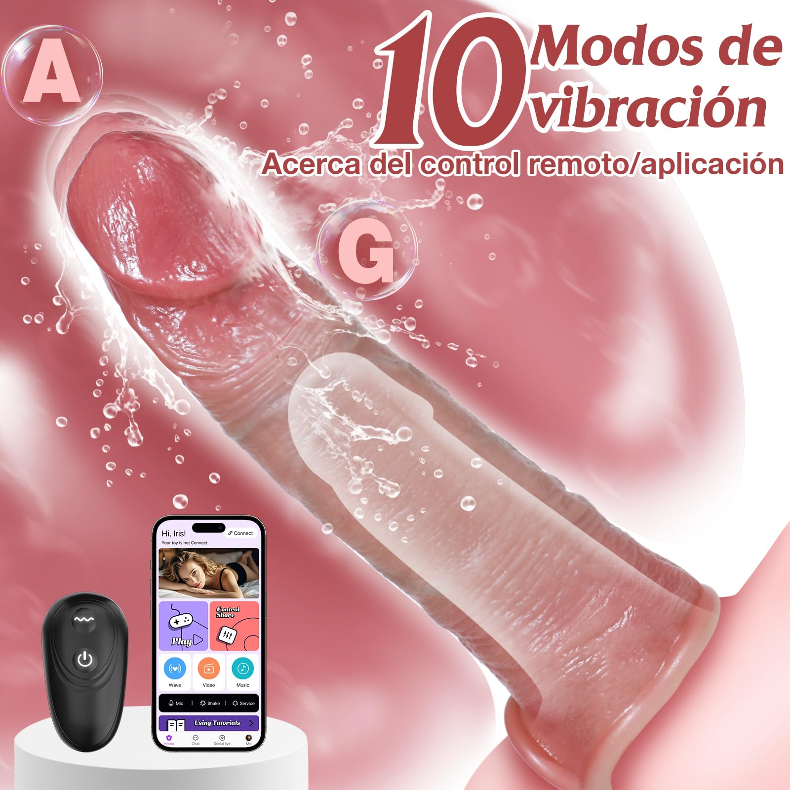 Juguetes Sexuales Eróticos Hombres Fundas para Pene - Consolador Sexo Mujer Parejas Adultos Dildo Anillo Vibradorador con 10 Modos de Vibración, Sex Toys Extensión de Pene Plug Anal Sexual Estimulador