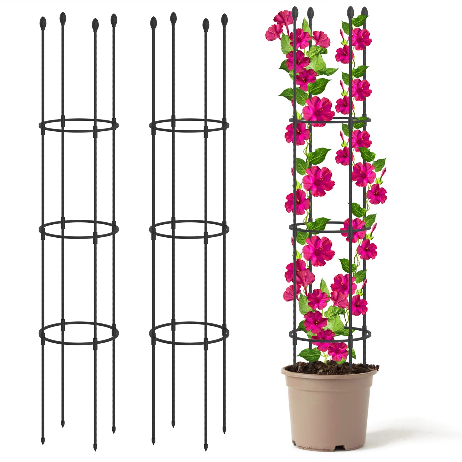 Garden Trellis for Climbing Plants Outdoor, 2 Pack Indoor Plant Support