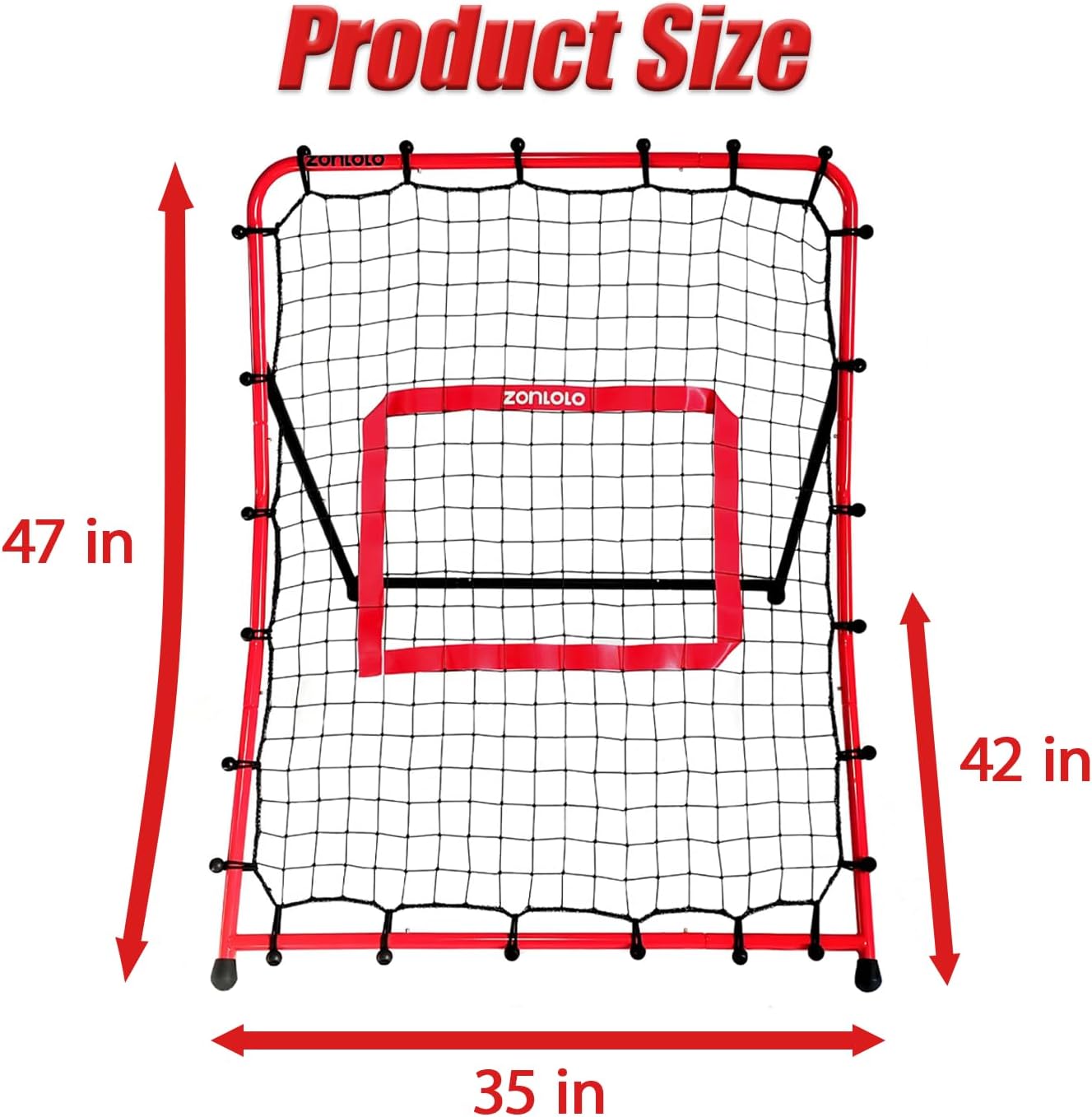 Baseball Pitchback Net, Rebounder Net, Pitching Return Trainer,Three Angles Without Adjusting, Perfect for Solo Playing Catch