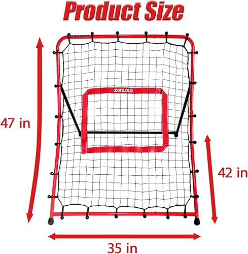 Miniatura 2 de Baseball Pitchback Net, Rebounder Net, Pitching Return Trainer,Three Angles Without Adjusting, Perfect for Solo Playing Catch