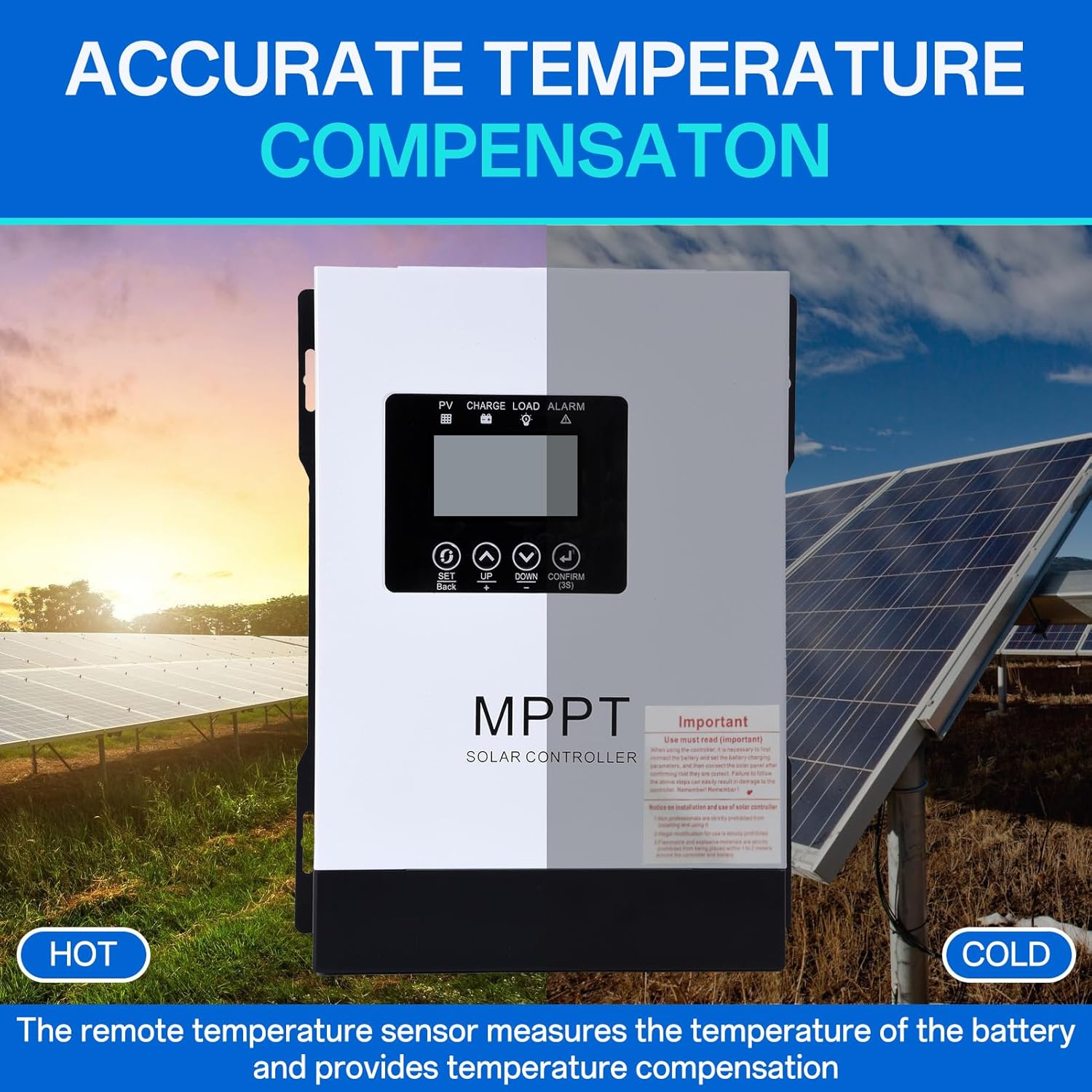 120A MPPT Solar Charge Controller 12V/24V/36V/48V/60V/72V/84V/96V Auto, Solar Panel Regulator Voltage Max PV Input 230V, Multiple Protection Solar Regulator for Sealed Gel Battery