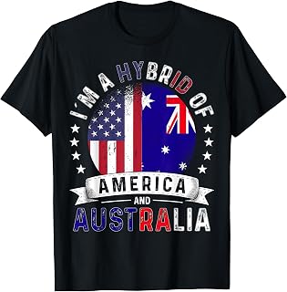 US Patriot Australia Flag American Australian Grown T-Shirt