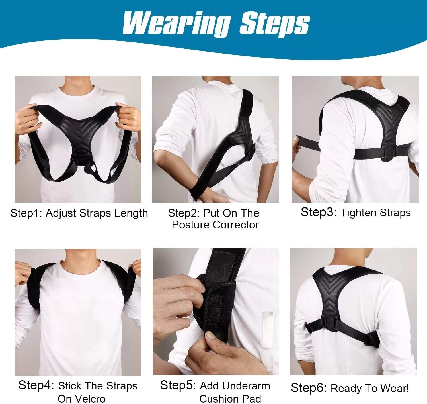 New Back Posture Corrector Belt Women Men Prevent Slouching Relieve Pain Posture Straps Clavicle Support Brace Drop Shipping(Medium-M)