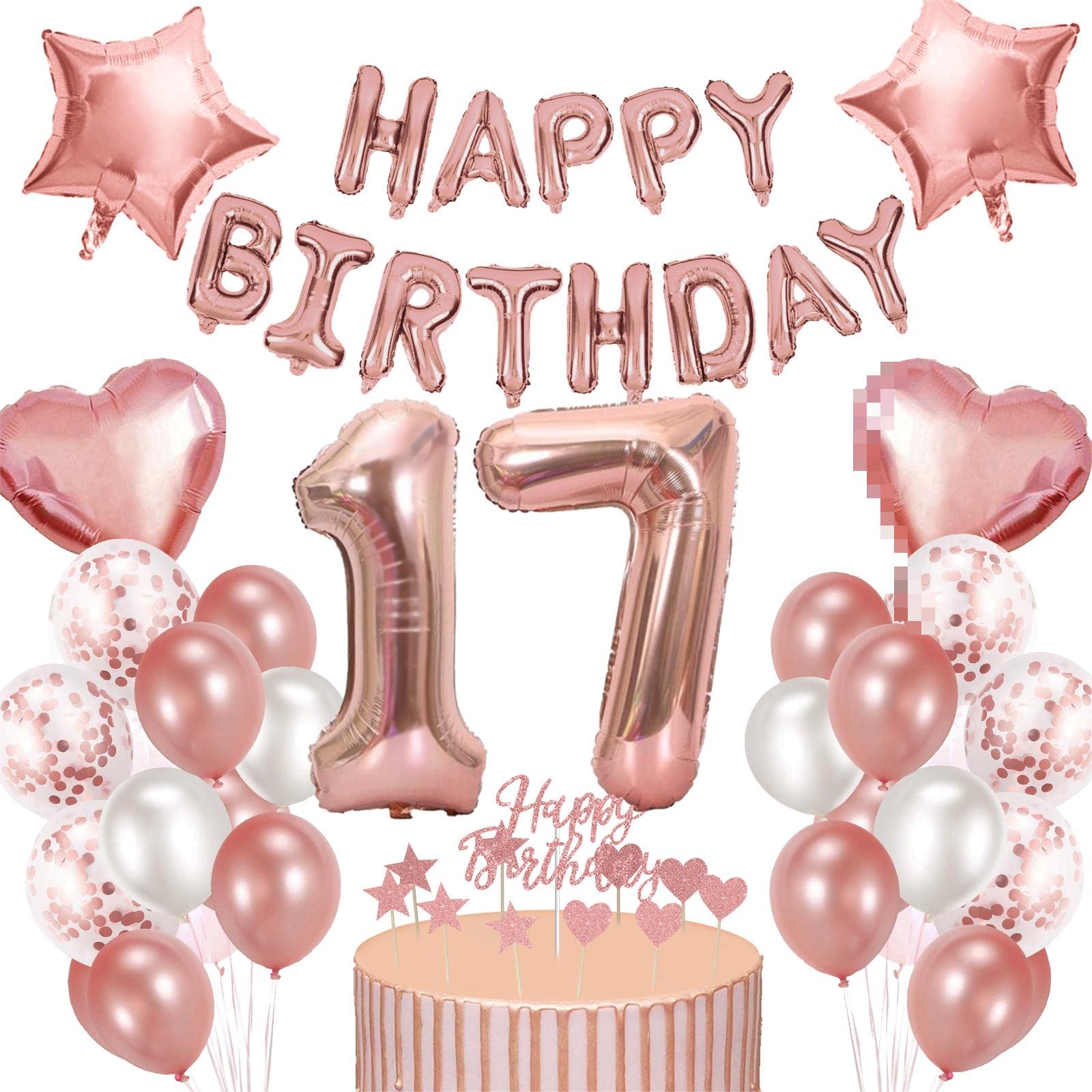 16. Geburtstag Banner-Set In Roségold - 2 Stück, 180x30cm - Festliche Deko Für Mädchen-Partys