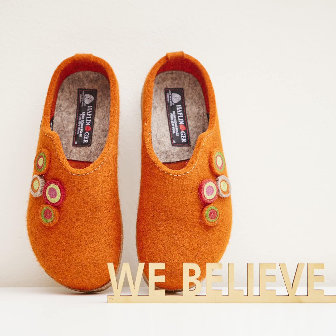 HAFLINGER Grizzly Kanon Felt Slipper Felt Clog Cork