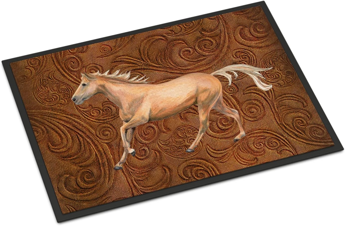 Caroline's Treasures SB3060JMAT Horse Doormat 24x36 Front Door Mat Indoor Outdoor Rugs for Entryway, Non Slip Washable Low Pile, 24H X 36W
