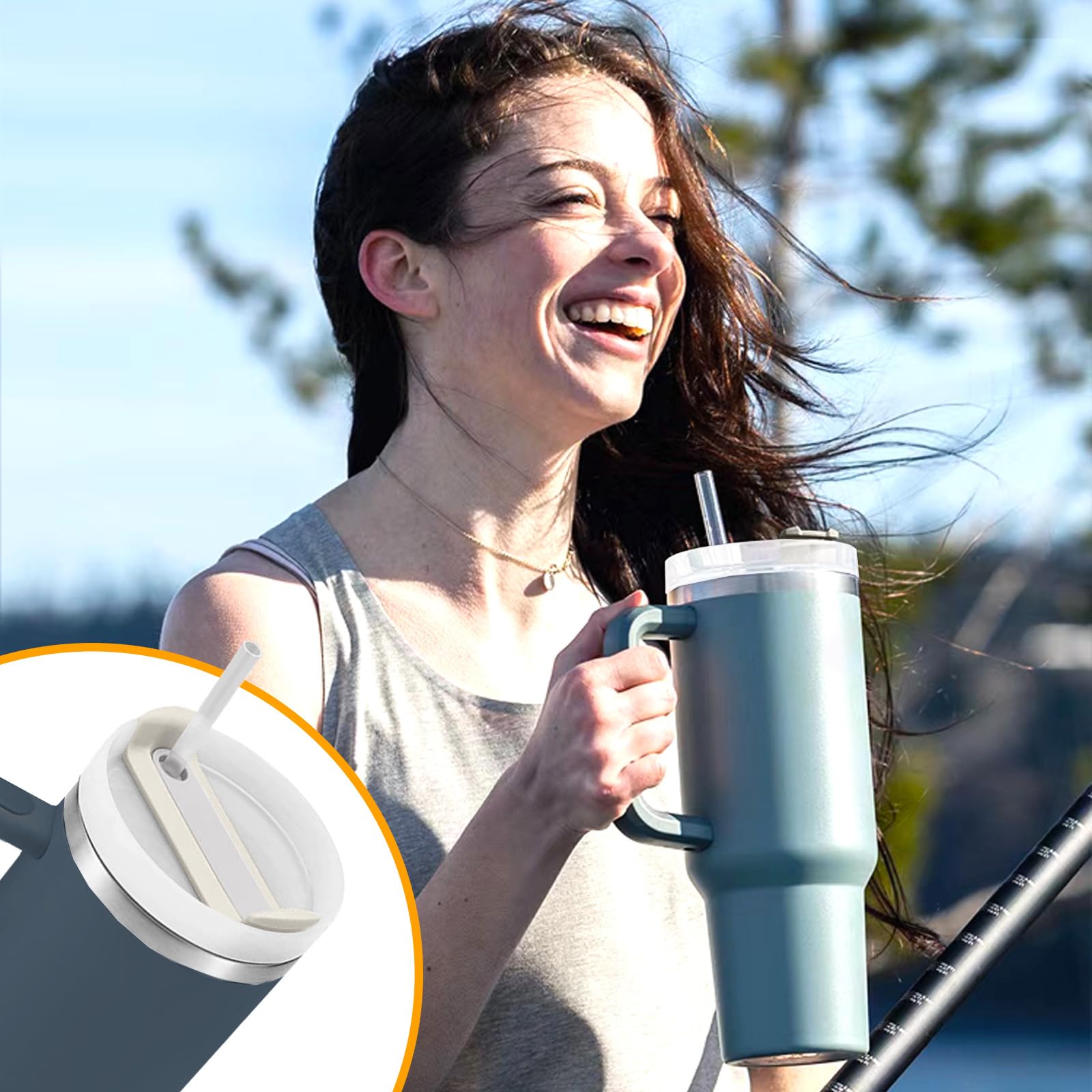 Lot De 2 Couvercles De Gobelet De 1200 Ml, Compatibles Avec