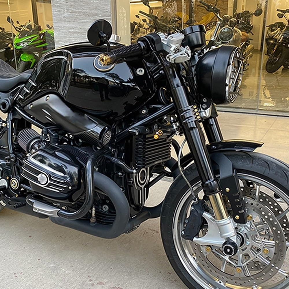Motocyklowe Lusterka Wsteczne Moto Lusterko końców Pasuje Do Bmw RNINET R NineT NINE T R9T Scrambler Racer Urban GS Motocykl Koniec Kierownicy Lusterko Wsteczne Lusterka Boczne(Black)