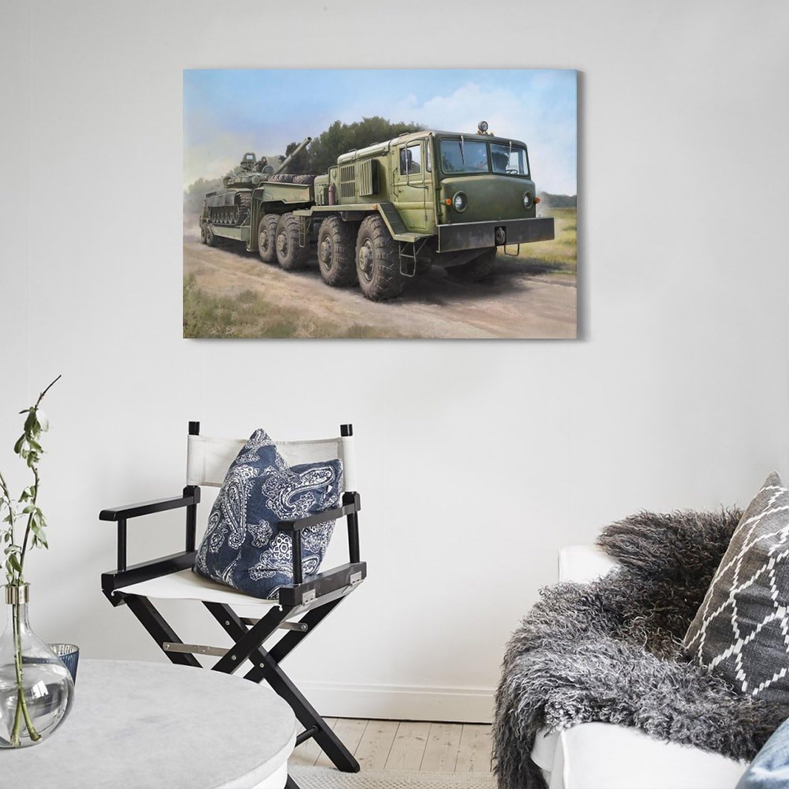 Póster de vehículo Militar MAZ-537, póster de Tractor de artillería, Pintura Decorativa, Lienzo, Carteles de Pared e imágenes artísticas, decoración Moderna para Dormitorio Familiar