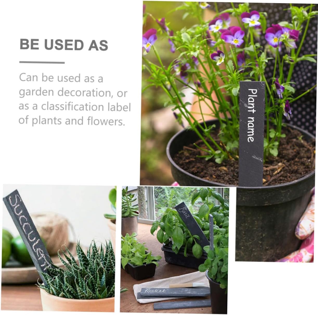 12Pcs Plant Labels Durable Garden Accessory for Use for Classifying Plants and Flowers Easy to Write and Insert