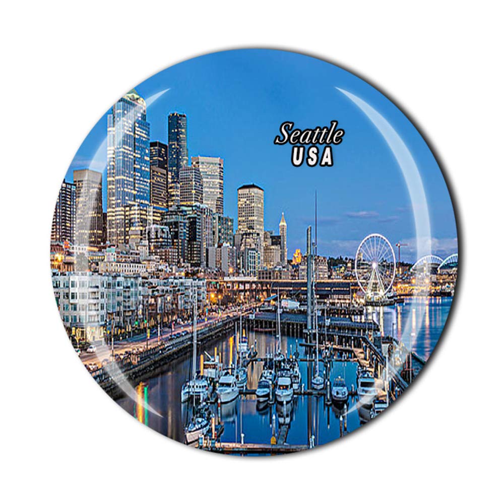 Muyu Magnet Seattle United States Fridge Magnet Souvenir Gift Magnetic Sticker Collection
