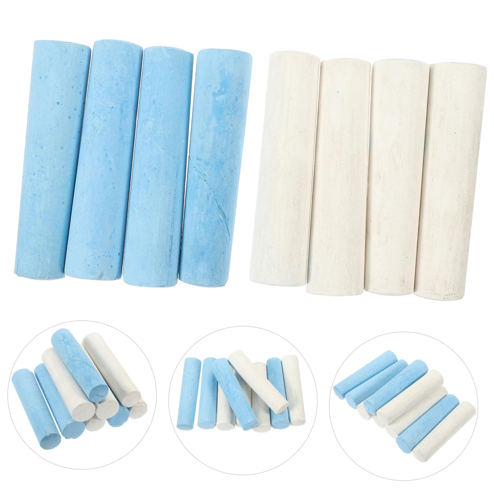 CIYODO 40pcs Big Size Chalk Sticks Multi-functional Sidewalk Chalk for Children Set for Home Use