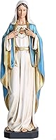 BC Catholic 10" Immaculate Heart of Mary Statue - Hand-Painted Renaissance Virgin Mary Figure for Altar, Home Decor & Religious Gifts