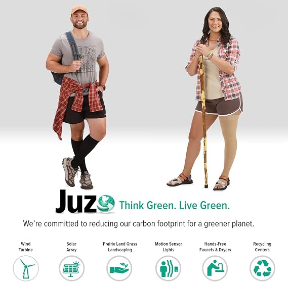 Juzo Basic 15-20 mmHg Compression Stockings, Pantyhose, Open Toe | Compression Socks for Women/ Men for Tired, Aching or Swollen Legs, Minor Varicosities