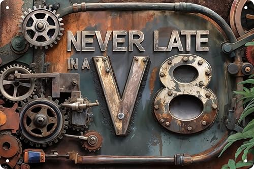 Decoración de garaje con diseño de cueva de hombre, de metal rústico, letrero vintage de 8 x 12 pulgadas, decoración de casa de campo, decoración de