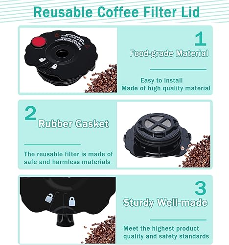 Miniatura 5 de My K Cup - Filtro de cápsulas de café reutilizables para cafeteras Keurig 2.0 K200 K250 K300 K350 K400 K450 K460 K475 K500 K550 K560 K575 paquete de
