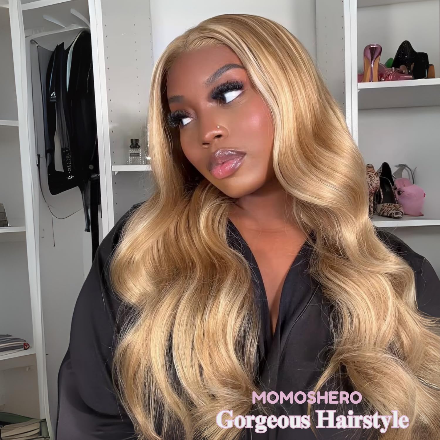 27/613 Blonde Highlight Bundle Human Hair Body Wave 22 Inch, 13A #F27/613 Highlight Blonde Human Hair Single Wavy Bundle Body Wave Soft Healthy 100% Unprocessed Virgin Hair Weave Extensions