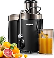Vista 1 de Máquinas de exprimir, exprimidor HOUSNAT para frutas y verduras enteras con ajuste de 3 velocidades, versión mejorada con motor de 400 W