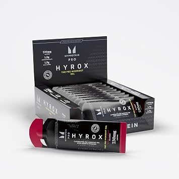 Myprotein PRO x HYROX The Pre-Workout Gel | 230mg Caffeine with Natural Guarana | Beta-Alanine, Citrulline Malate & Taurine | Boost Energy, Focus & Endurance | Vegan | Sour Cherry Flavour 12 x 60ml