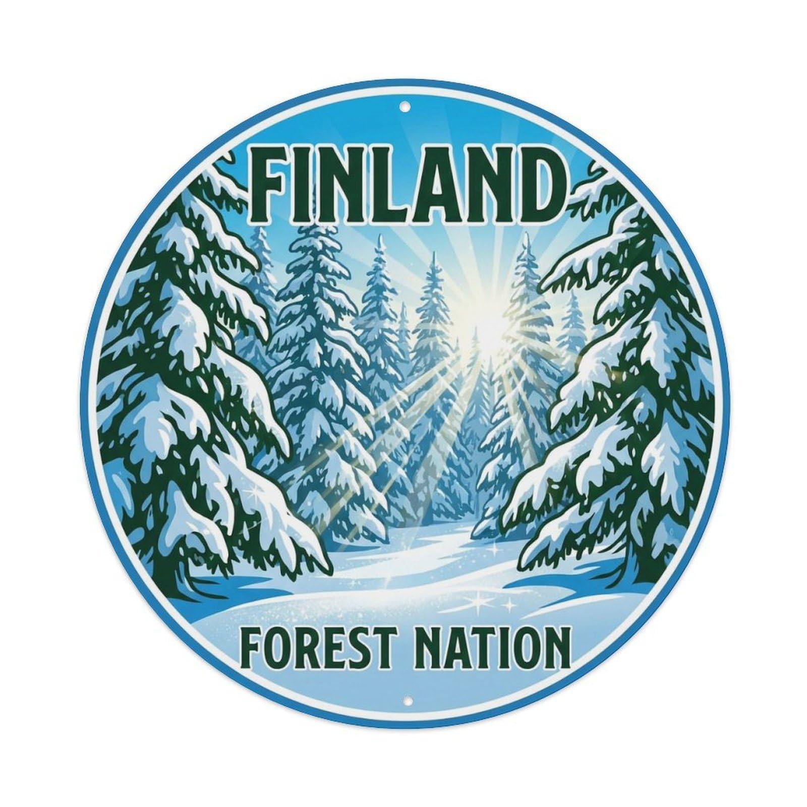 Vintage Travel Finland Crisp Vintage Metal Tin Sign Plaque